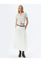 Crop T-Shirt Polka Dot Shirt Collar Buttoned Short Sleeve - 2
