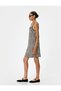 Leopard Patterned Dress with Flared Mini Straps and Comfortable Cut - 2