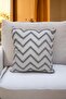Modern Chevron Zigzag Tufted Cushion Cover Gray Color - 43X43Cm