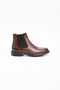 Men's Dark Brown 100% Leather Antique Laceless Classic Shoes 1033245156