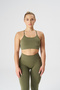 Attractive Collection Women's Khaki Seamless / Seamless Adjustable Drawstring Bra / Sports Bra - 4