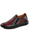 Genuine Leather Claret Red Casual Shoes Model Name: Mookai̇te