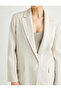 Oversize Blazer Jacket with Single Button Flap Pocket - 6
