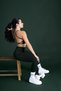Attractive Collection Women's Dark Green Seamless / Seamless Adjustable Drawstring Bra / Sports Bra - 7
