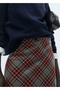 Plaid Skirt with Lace Trim - 6