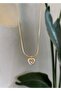 Gold Zircon Stone Heart Women's Necklace