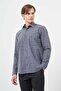Men's Dark Khaki Long Sleeve Plaid Pattern Pocket Cotton Comfort Fit Shirt 1004245212 - 3