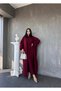 WOMEN'S O-COLLAR DRESS AND LONG CARDIGAN SUIT - 7