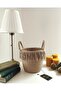 Wicker Jute Basket Decorative Basket Gift Basket Flower Pot Organizer - 3