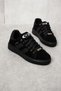 503 Black Color Black Sole Lace up Casual Women's Sports Shoes