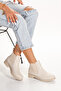 Chelsea Beige Side Elastic Boots