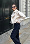OVERSIZED ECRU LEATHER JACKET - 6