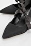 Ribbon women's high heel shoes black - 3
