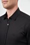 Men's Black Long Sleeve Hard Collar Slim Fit Shirt 1004245324 - 4