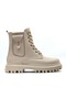 Women's Boots with Elastic Sides Beige - 2