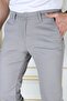 Men's Canvas Linen Trousers Gray Slim Fit Lycra Side Pockets Dobby Slim Fit Flexible Stylish Chino - 7