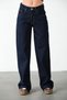 Dark Blue Loose Fit Denim Wide Leg Comfortable Baggy Jean Jeans Loose Women's Pants @Varese - 7