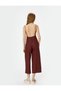 Linen Jumpsuit Capri Length with Pockets and Thin Back Straps - 4