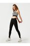 High Waist Stitched Sports Leggings - 2