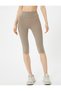 Sports Capri Leggings Standard Waist Slim Fit - 3