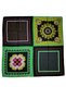 Geometric Patterned Multi-Piece Square Cut Scarf - 90X90 - 4