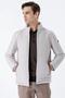 Men's Stone Color Quilted Padded Stand Collar Slim Fit Casual Coat 1007235264