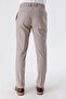 Men's Dark Beige Striped Dobby 100% Cotton Side Pocket Slim Fit Casual Trousers 1003230159 - 7