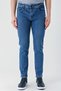 Blue Gabardine 5-Pocket Slim Fit Casual Denim Jeans Trousers 1023240150 - 3