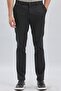 Men's Black Cotton Slim Fit Chino Trousers with Side Pockets 1003240161