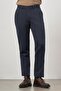 Navy Blue Cotton Casual Comfort Fit Chino Trousers with Side Pockets 1003245154 - 5