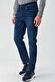Men's Navy Blue Cotton 5-Pocket Slim Fit Denim Jeans 1023240152