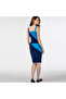 Women's Color Blocked Navy Blue - Cobalt Blue Skirt - 4
