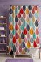 Bathroom Curtain, Polka Dot Colorful Water Droplet Patterned Shower Curtain, Bathtub Curtain 175X200Cm