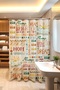Bathroom Curtain, Motivational Lettering Patterned Shower Curtain, Bathtub Curtain 175X200Cm