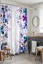 Bathroom Curtain, Floral Spring Pattern Shower Curtain with Purple Stripe, Bathtub Curtain 175X200Cm - 2
