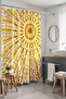 Bathroom Curtain, Ethnic Yellow Sun Pattern Shower Curtain, Bathtub Curtain 175X200Cm - 2