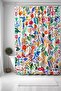 Bathroom Curtain, Ethnic Colorful Motifs Patterned Shower Curtain, Bathtub Curtain 175X200Cm - 2
