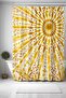 Bathroom Curtain, Ethnic Yellow Sun Pattern Shower Curtain, Bathtub Curtain 175X200Cm - 3