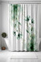 Bathroom Curtain, Green Bohemian Flowers Pattern Shower Curtain, Bathtub Curtain 175X200Cm - 2
