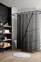 Bathroom Curtain, Grey Leaf Textured Patterned Shower Curtain, Bathtub Curtain 175X200Cm - 2