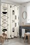Bathroom Curtain, Black and White Ethnic Pattern Pattern Shower Curtain, Bathtub Curtain 175X200Cm - 2