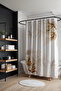 Bathroom Curtain, Soft Roses and Cottons Patterned Shower Curtain, Bathtub Curtain 175X200Cm - 3