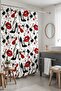Bathroom Curtain, Red Lipstick High Heels Shoes Nail Polish Patterned Shower Curtain, Bathtub Curtain 175X200Cm - 3