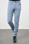 Men's Dark Turquoise Cotton 5-Pocket Slim Fit 5-Pocket Trousers 1003245318 - 2