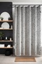 Bathroom Curtain, Grey Water Drops Pattern Shower Curtain, Bathtub Curtain 175X200Cm - 2