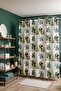Bathroom Curtain, Plant World Checked Leaves Pattern Shower Curtain, Bathtub Curtain 175X200Cm