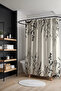 Bathroom Curtain, Black and White Botanical Patterned Shower Curtain, Bathtub Curtain 175x200cm - 2