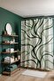Bathroom Curtain, Green Vines Patterned Shower Curtain, Bathtub Curtain 175X200Cm