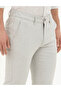 Gray Slim Fit Elastic Waist Canvas Trousers 50288508-Vr024 - 5