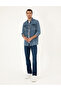 Dark Blue Regular Fit Long Sleeve Jean Shirt 50288244-Vr032 - 4